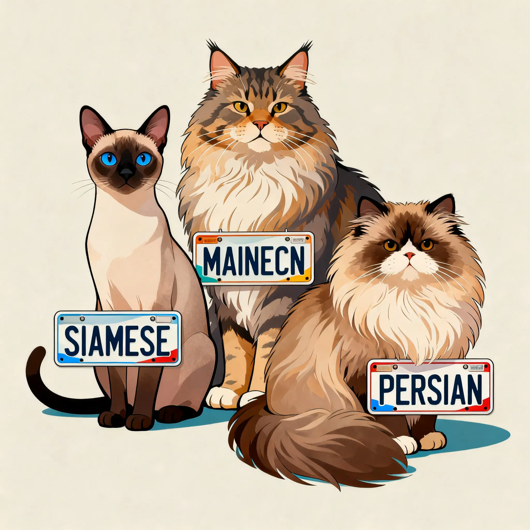 Cat breed-specific license plate ideas