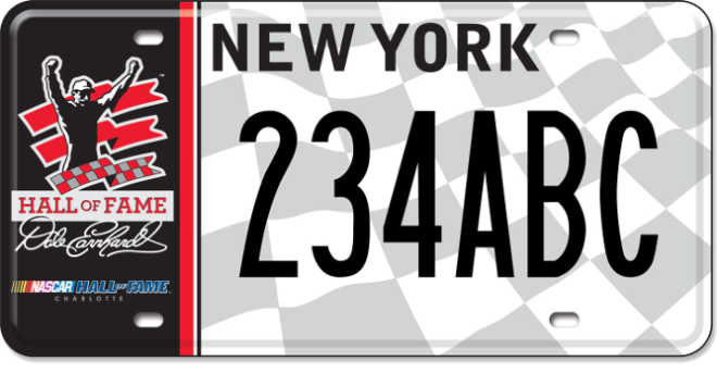New York Dale Earnhardt Memorial NASCAR License Plate